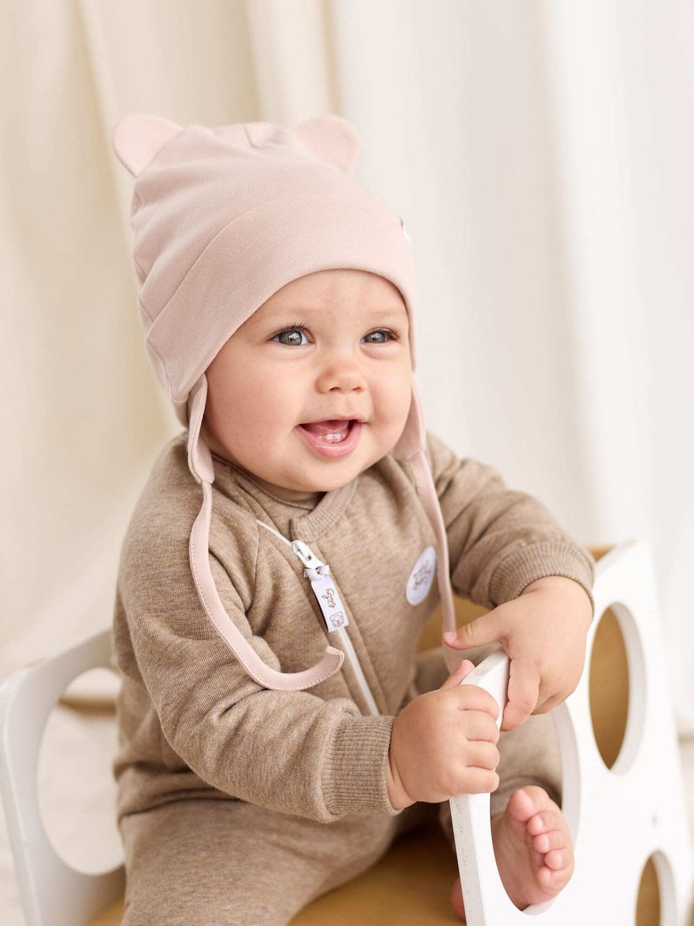 Шапка трикотажная двухслойная "Крем-брюле" 0+