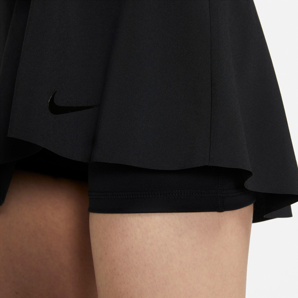 Женская теннисная юбка Nike Club Short Skirt Women - Black, Schwarz Glänzend