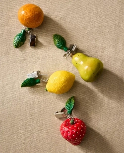 ZARA HOME ПРИЩЕПКИ ДЛЯ СКАТЕРТИ (НАБОР ИЗ 4 ШТ.), ЖЕЛТЫЙ