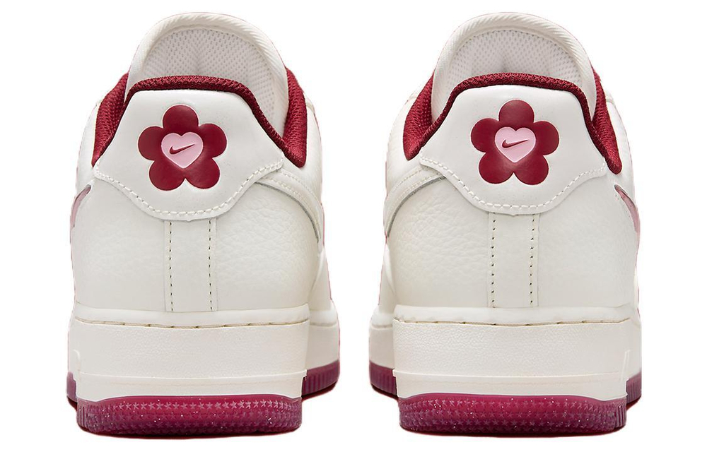 Nike Air Force 1 "Valentine Day" comfortable and versatile temperament trend Valentine's Day limited Year of the Dragon New Year non-slip wear-resistant low-top sneakers women's white red/white powder