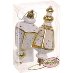 Ёлочные игрушки «Фонарик» 11 см (набор 2 шт), золото