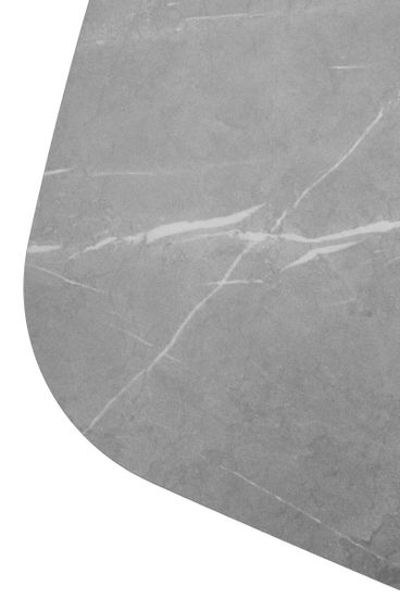 Стол MALTA 160 KL-136 Серый мрамор матовый, итальянская керамика/ черный каркас