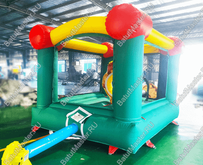 Детский надувной батут "Мини-замок" с горкой 2,8*2,1*1,7 м