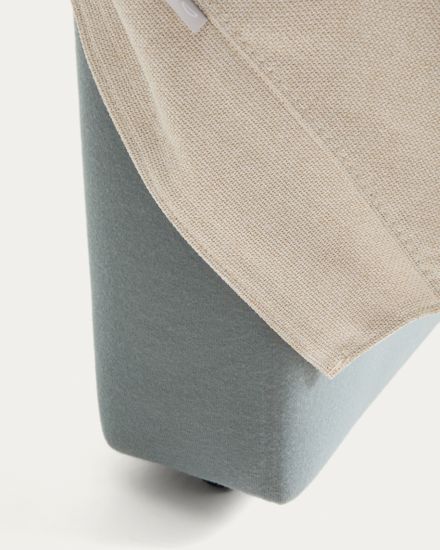 Изголовье Blok цвета экрю со съемным чехлом для кровати шириной до 90 см