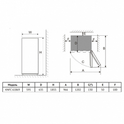 Холодильник Korting KNFC 61869 GN