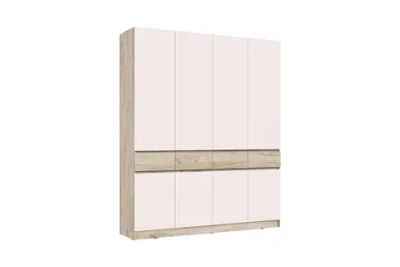 Шкаф 4-х створчатый Роджина дуб крафт серый / кашемир