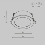Встраиваемый светильник Technical DL130-GX53-W