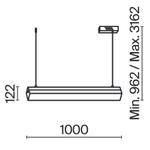Подвесной светодиодный светильник Maytoni Petra MOD250PL-L36BS3K