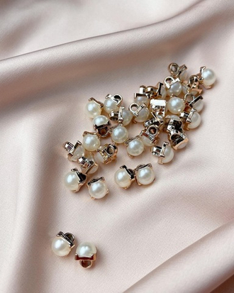 Пуговицы Золото Жемчуг Квадрат