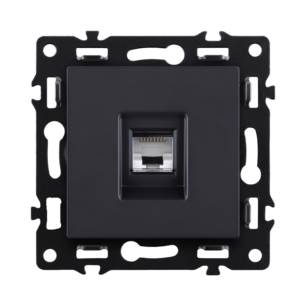 Розетка Ethernet RJ45 Cat.6, черный Kollinger Asthetik AS-017BK