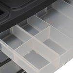 Органайзер для хранения с выдвижными лотками 310х150х260мм, 4 секции, пластик Stels