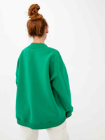 Свитшот женский оверсайз с начесом Зеленый