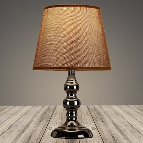 19948 черный/кофе абажур h380 1х40W E27 Лампа настольная (1)