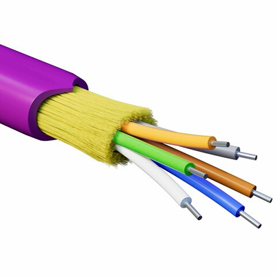 Кабель волоконно-оптический, распределительный, арамидные упрочняющие нити, для внутренней прокладки, нг(А)-HF, 6 ОВ, категория OM4(G.651.1) плотный буфер, 0,4 кН, барабан 2000 м