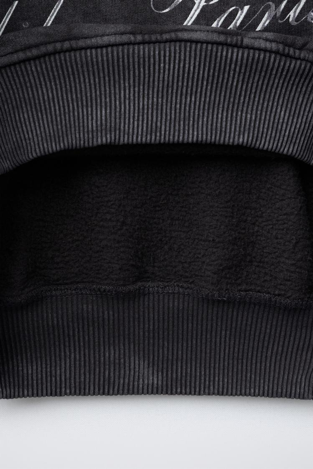 ZARA ТОЛСТОВКА С ЭФФЕКТОМ ПОТЕРТОСТИ И НАДПИСЬЮ, АНТРАЦИТОВО-СЕРЫЙ