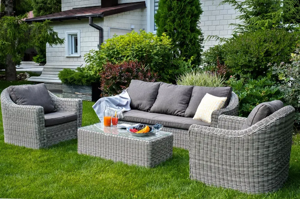 "Фабриция" кресло из искусственного ротанга, цвет серый