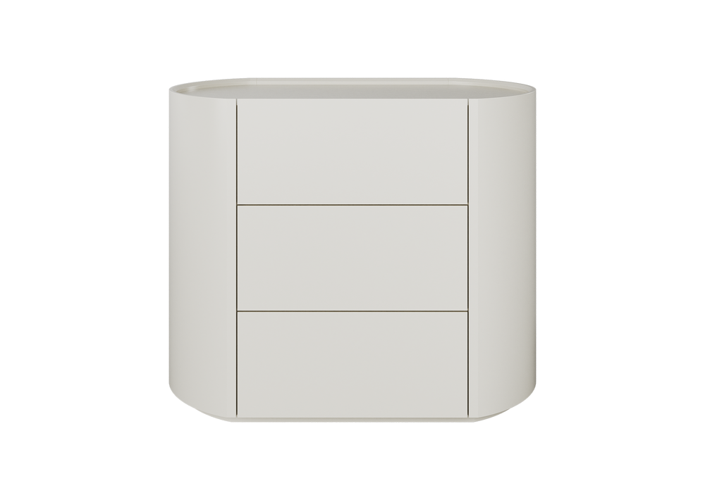 Комод Lagom 3 ящика ширина 90 см (молочный)
