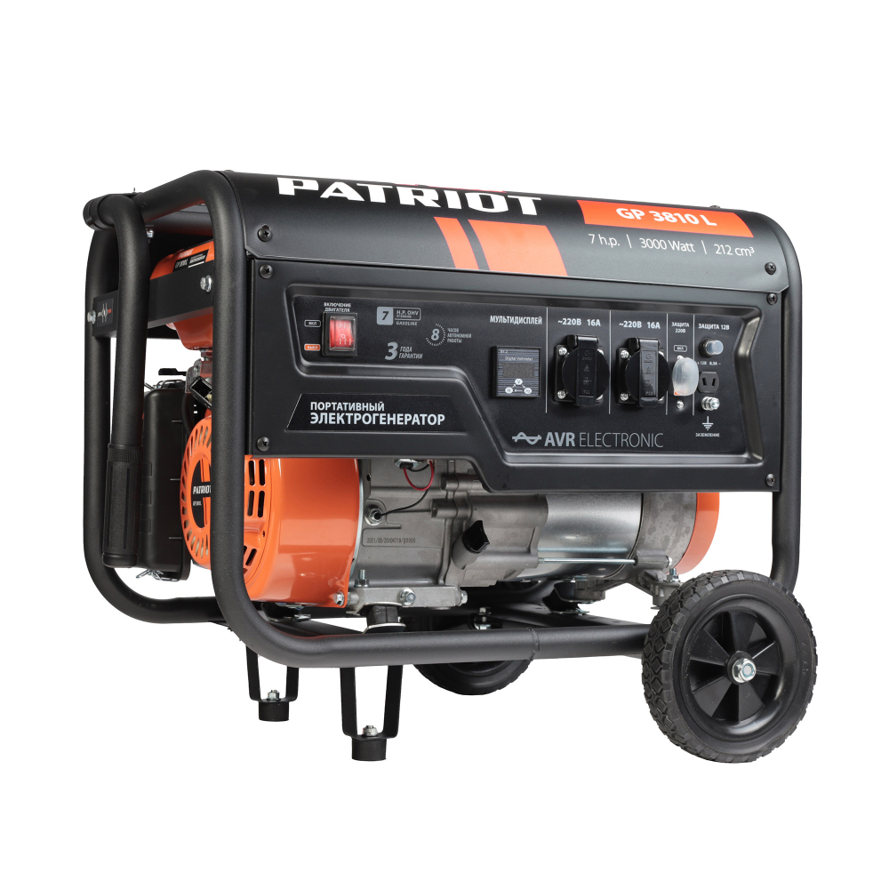 Бензиновый генератор (3 кВт) PATRIOT GP 3810 L