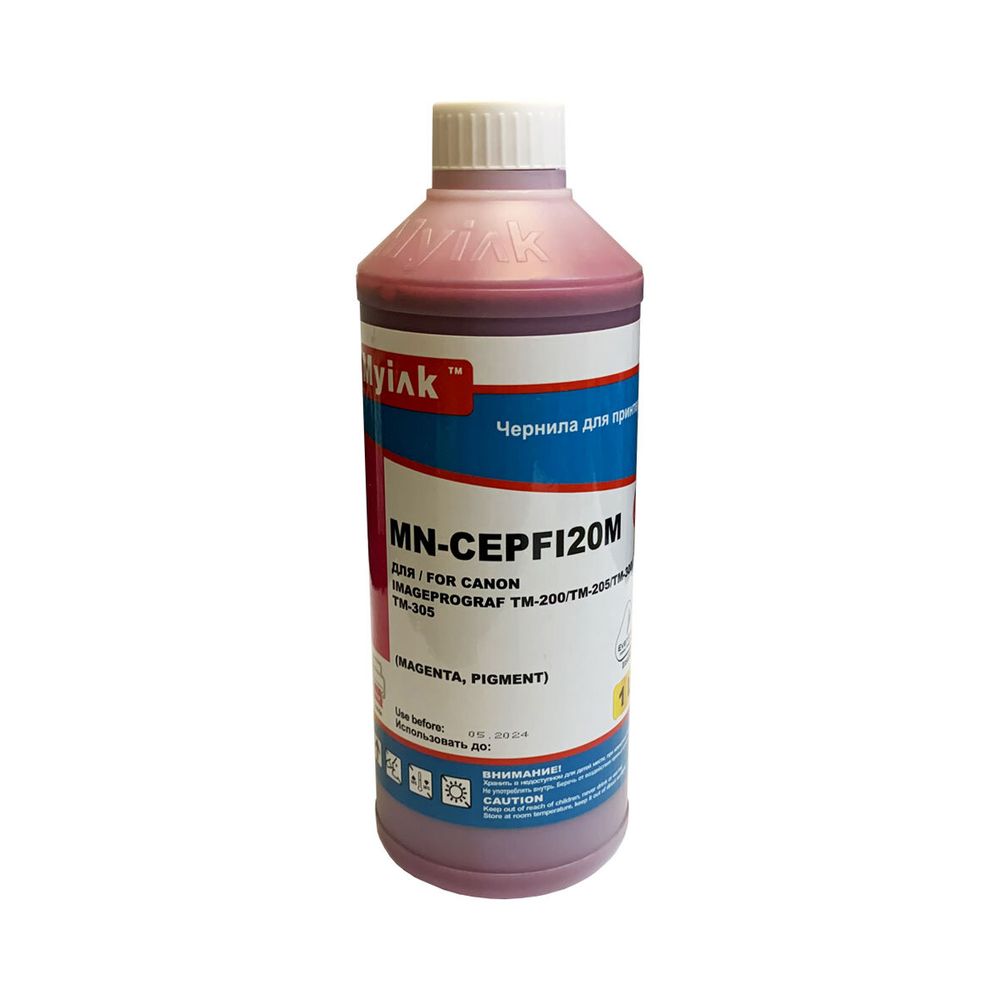 Чернила MyInk CEPFI20M для CANON (PFI-120M/PFI-706M) imagePROGRAF TM-300, iPF9400/8400 (1л, Pigment) magenta