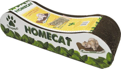 HOMECAT Mini Мятная волна Когтеточка для котят из гофрокартона, 41х12х10 см