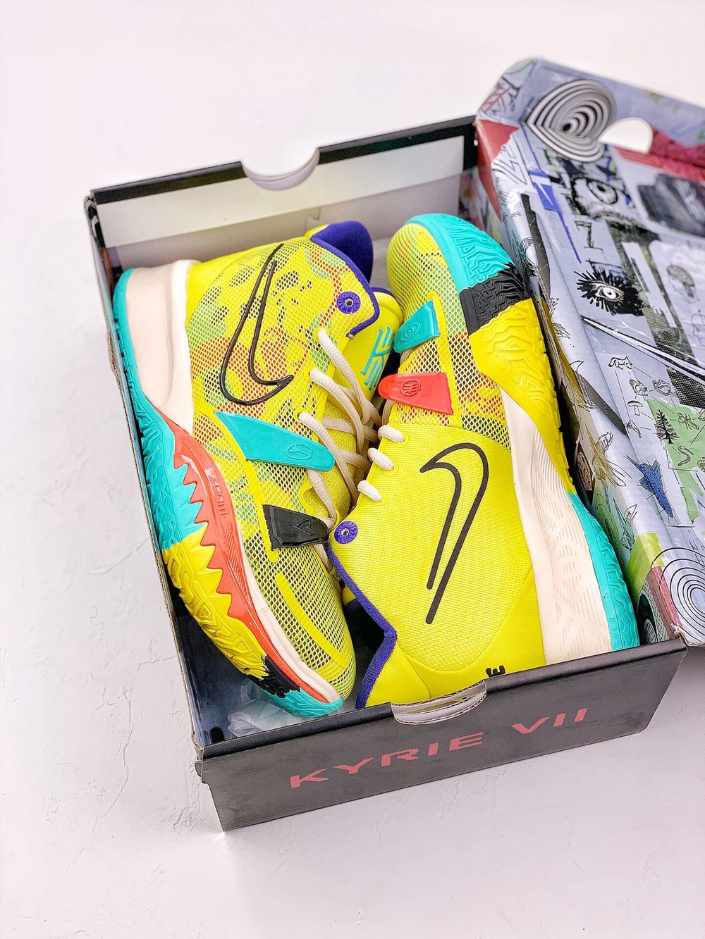 Nike Kyrie 7 1 World 1 People Electric Yellow (GS)