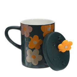 GAEM Кружка с крышкой, 400 мл, L12 W8,5 H12,5 см, 4в.