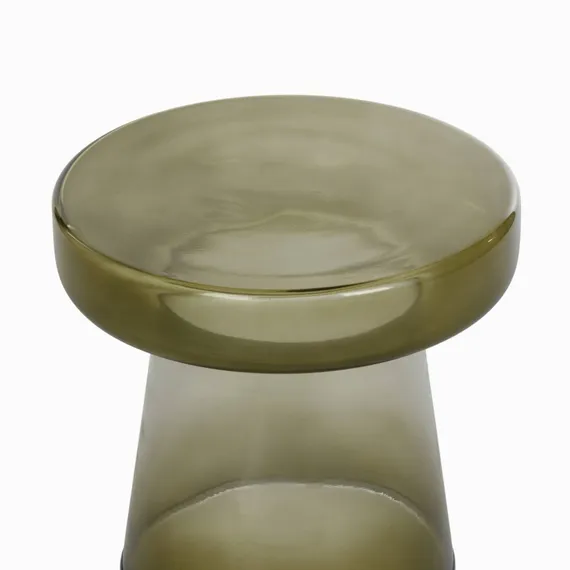 Кофейный стол Meliora Fade Ø37х40 см, прозрачное зеленое стекло