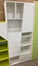 Стеллаж Диагональ МДФ софт белый/белый софт