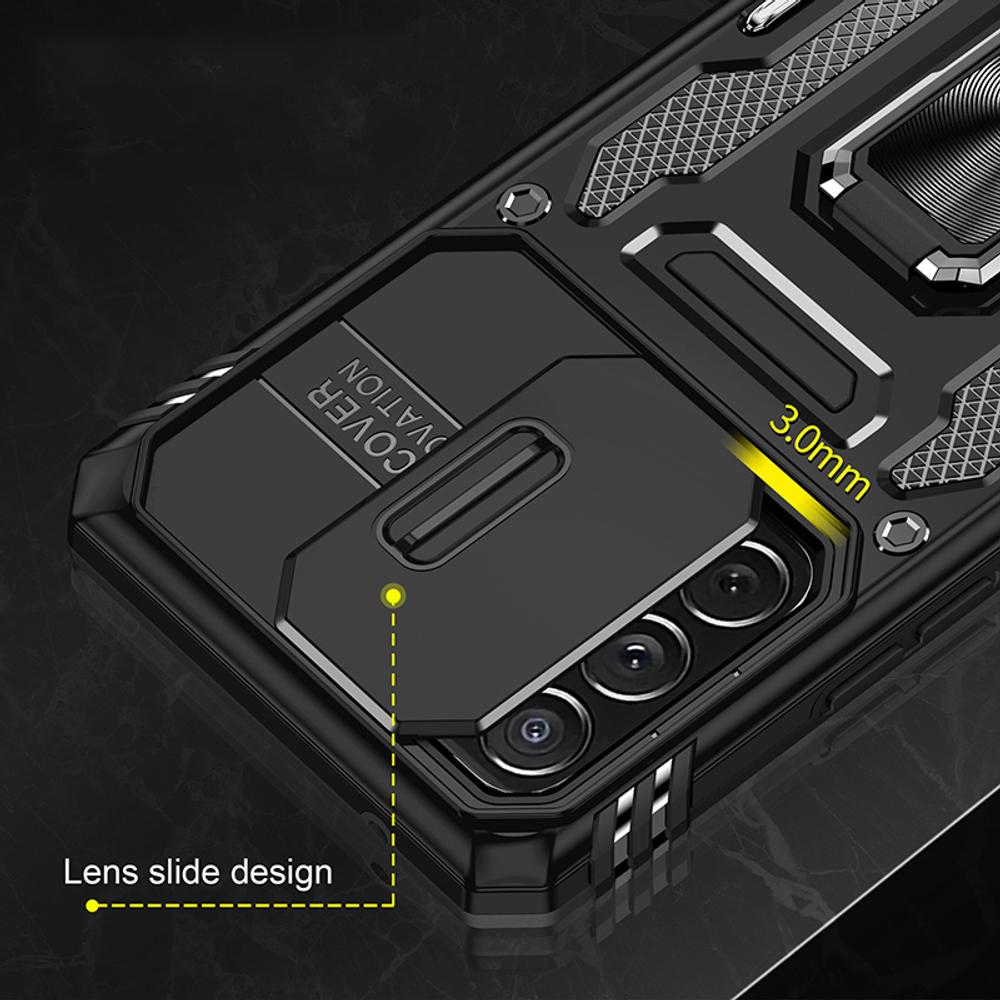 Чехол Safe Case с кольцом и защитой камеры для Samsung Galaxy A73