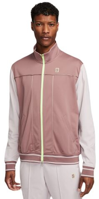 Мужская теннисная кофта Nike Court Heritage Suit Jacket - smokey mauve/platinum violet