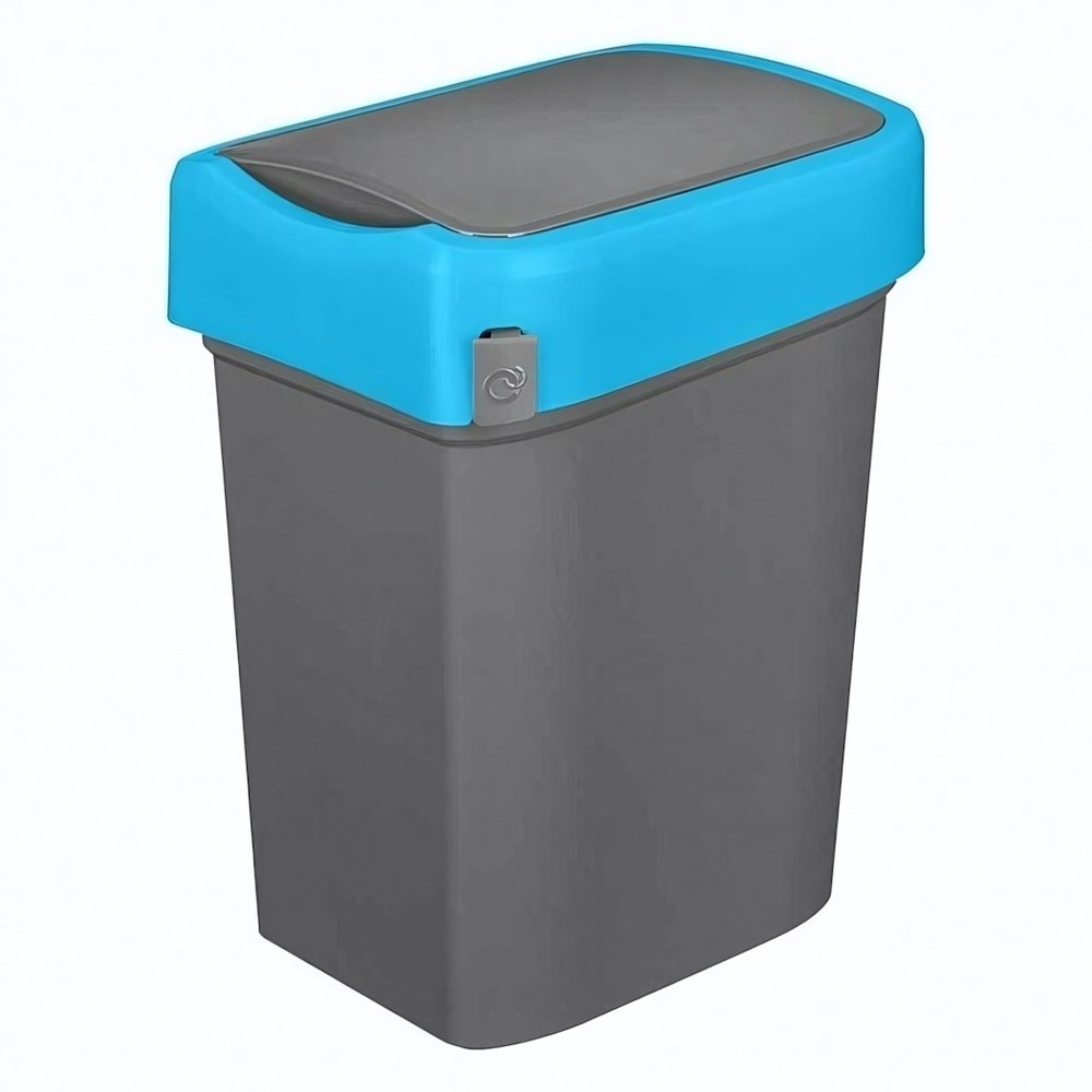 Контейнер для мусора с поворотной крышкой "smart bin" 25л (синий)