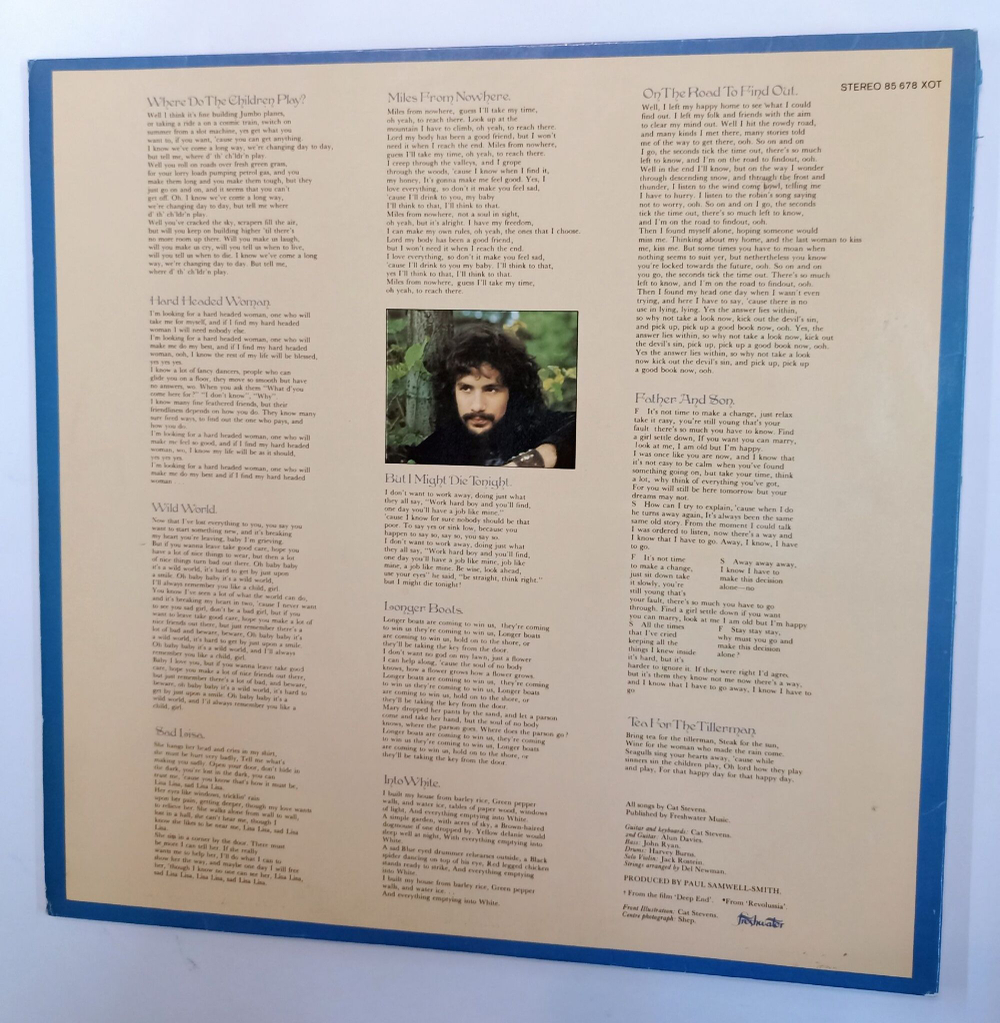 Винтажная виниловая пластинка Cat Stevens Tea For The Tillerman (Germany 1976)