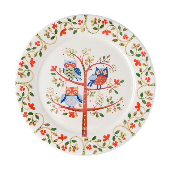 Набор тарелок owl из коллекции birds of paradise в подарочной упаковке, D21 см, 2 шт.