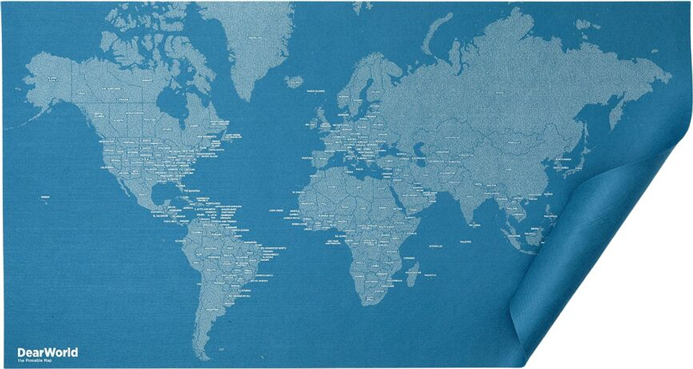 Панно Palomar Dear World, текстиль, 124 66 см, синее
