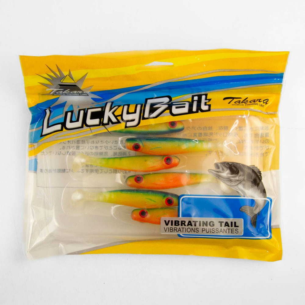 Твистер Takara LuckyBait 5107, 7.5см, 3.6гр (6шт/уп)