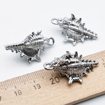 Подвеска Ракушка, цвет серебро (родий), размер 30*17 мм, цена за 1 шт