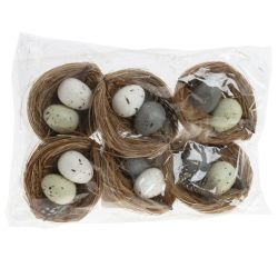 GAEM Набор из 6-ти изделий декоративных "Гнездо" (6*3), L17 W12 H3 см