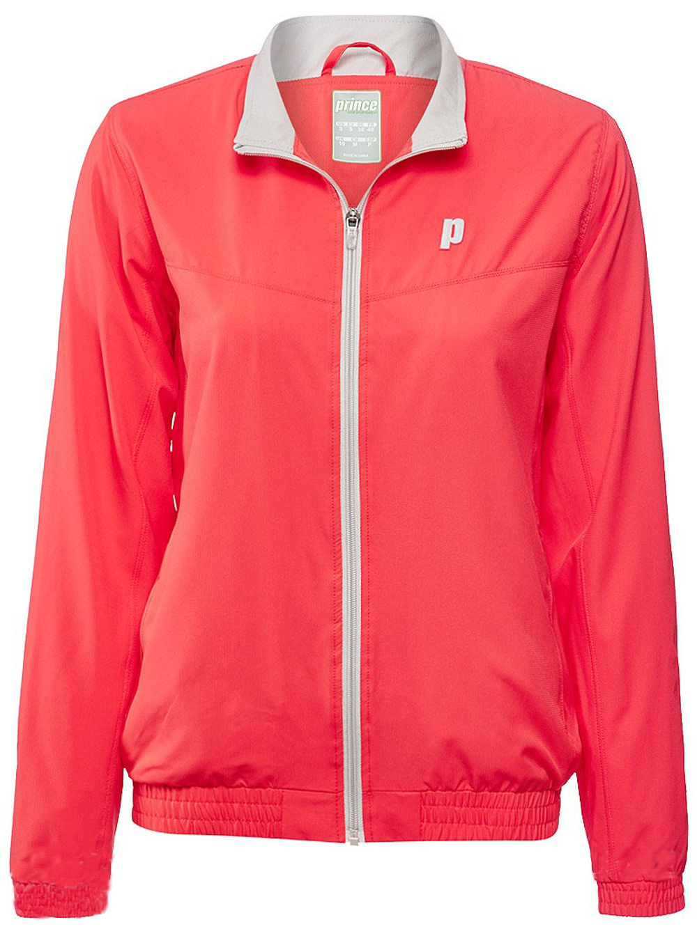 Женская теннисная куртка Prince Full Zip Warm-Up - coral