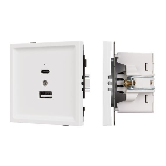 Механизм USB розетки SCT-TENDO-MUAC-PL-WH (5V, 3A, QC3) Arlight 054094