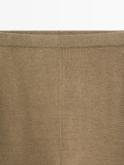 Massimo Dutti Легинсы из трикотажной смеси шелка - Limited Edition, бежевый