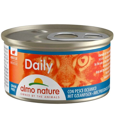 Almo Nature консервы для кошек "Daily" с океанической рыбой (мусс) 85 г банка
