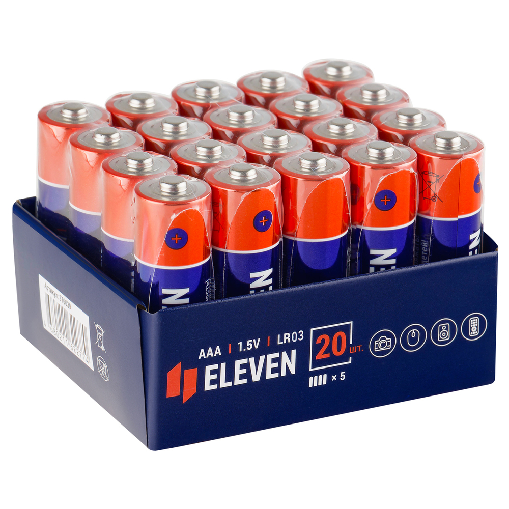 Батарейка Eleven AAA (LR03) алкалиновая, OS40