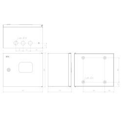 Корпус металлический ЭРА SIMPLE ЩМПг-02 с окном (250х300х175) IP54 У2 серый | Корпуса металлические с монтажной панелью