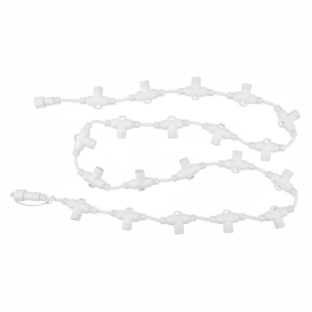 UCX-F90 T20-2M-WH Провод-шина для гирлянд серии F90PRO. 2м. 20 Т-коннекторов. шаг 10см. Статика-мерцание. IP67. Белый. TM Uniel