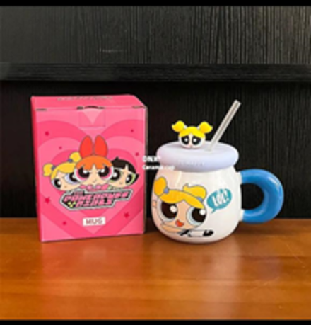 Керам кружки "Powerpuff gerls"  синяя (127)5