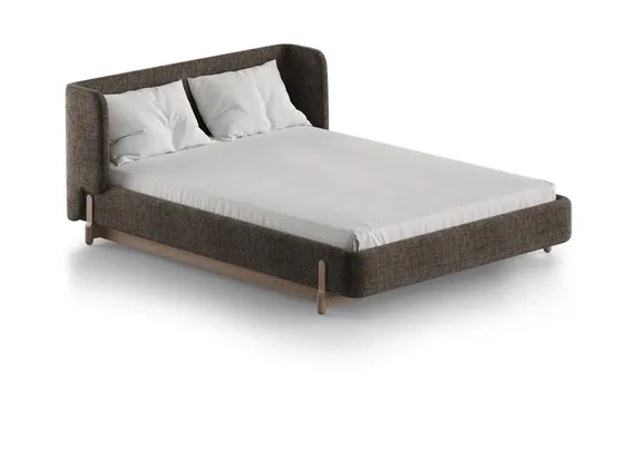 Кровать Basic спальное место 140*200 см (коричневый, рогожка)