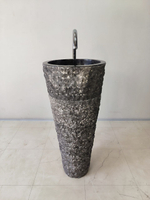 Раковина напольная из мрамора Pedestal Grey Marmo MN-65940 40х40х90 из натурального камня