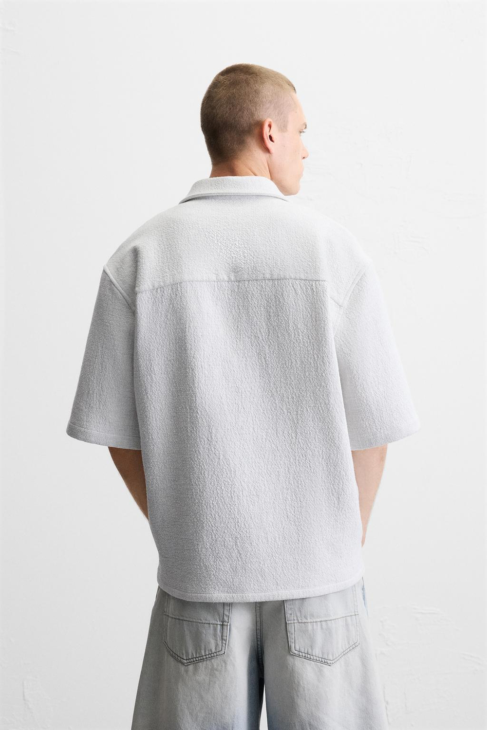 Рубашка jacquard с геометрическим узором