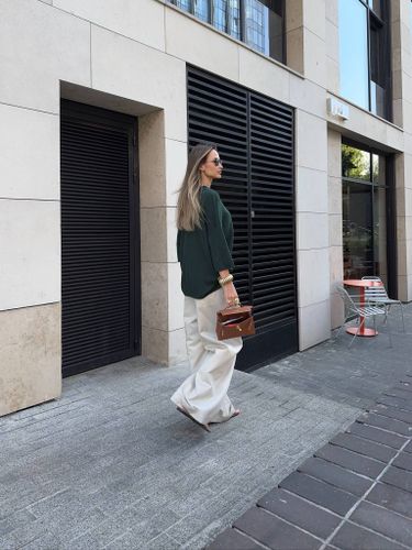 Зеленая трикотажная футболка-поло