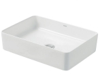 PU3500 Накладная раковина-чаша 50 см нано, тонокостенная, прямоугольная белая HDA055